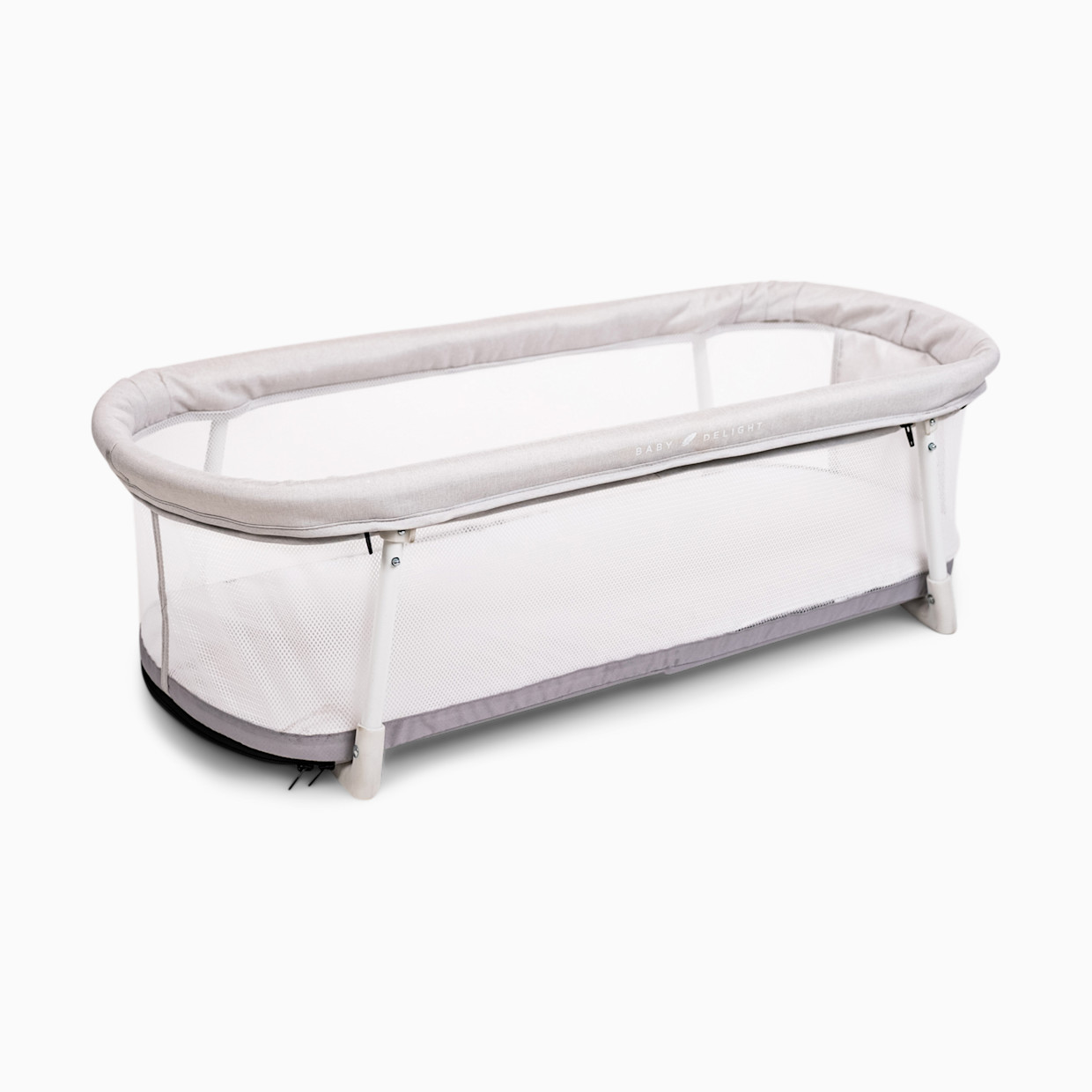 Baby Delight Snuggle Nest Portable Bassinet - Driftwood Grey.
