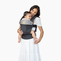 LÍLLÉbaby Complete All Seasons Ergonomic 6-in-1 Baby Carrier Infant to Toddler with Lumbar Support (7-45 Pounds), 360 Degree Baby Wearing & Multi-Position, Inward & Outward Facing (Charcoal & Silver)