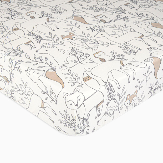 Crane Baby Cotton Sateen Crib Fitted Sheet.