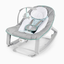 Ingenuity Keep Cozy 3-in-1 Grow with Me Vibrating Baby Bouncer, Seat & Infant to Toddler Rocker, Vibrations & -Toy Bar, 0-30 Months Up to 40 lbs (Weaver)