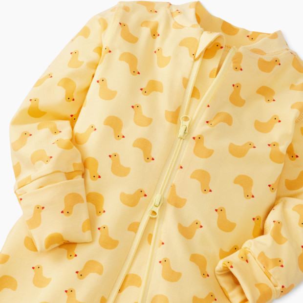 Hanna Andersson Baby Layette Stretch Print Sleeper - Pepper The Duck On Limoncello, Newborn.