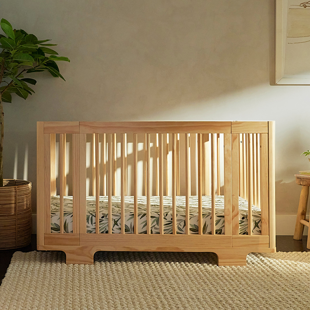 babyletto Yuzu 8-in-1 Convertible Crib with All-Stages Conversion Kits - Natural.
