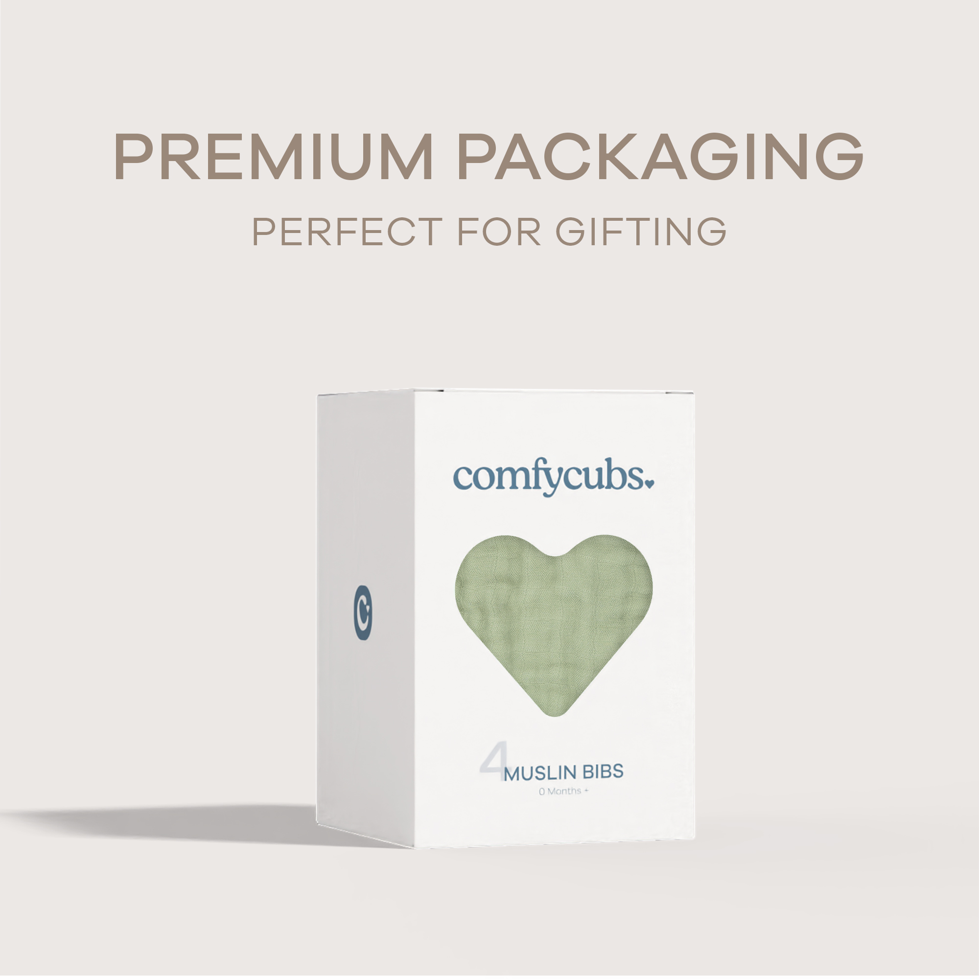 Comfy Cubs Muslin Bibs with Adjustable Snaps (4 Pack) - Sage, 4.