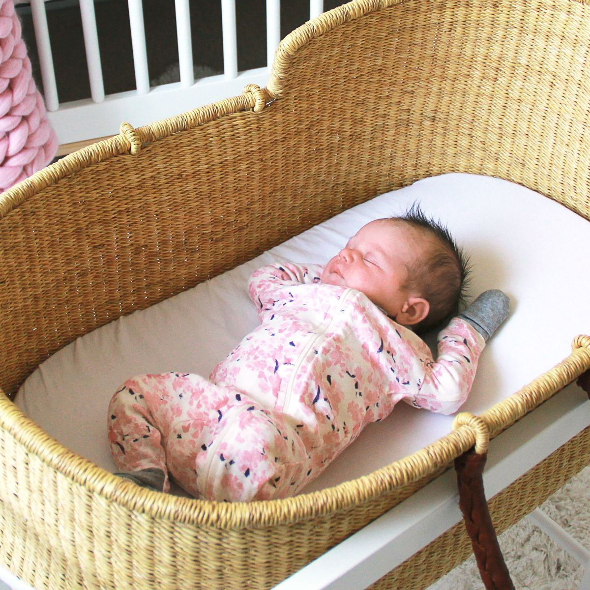 Burt's Bees Baby Organic Cotton Fitted Sheet Cloud White Babylist Shop