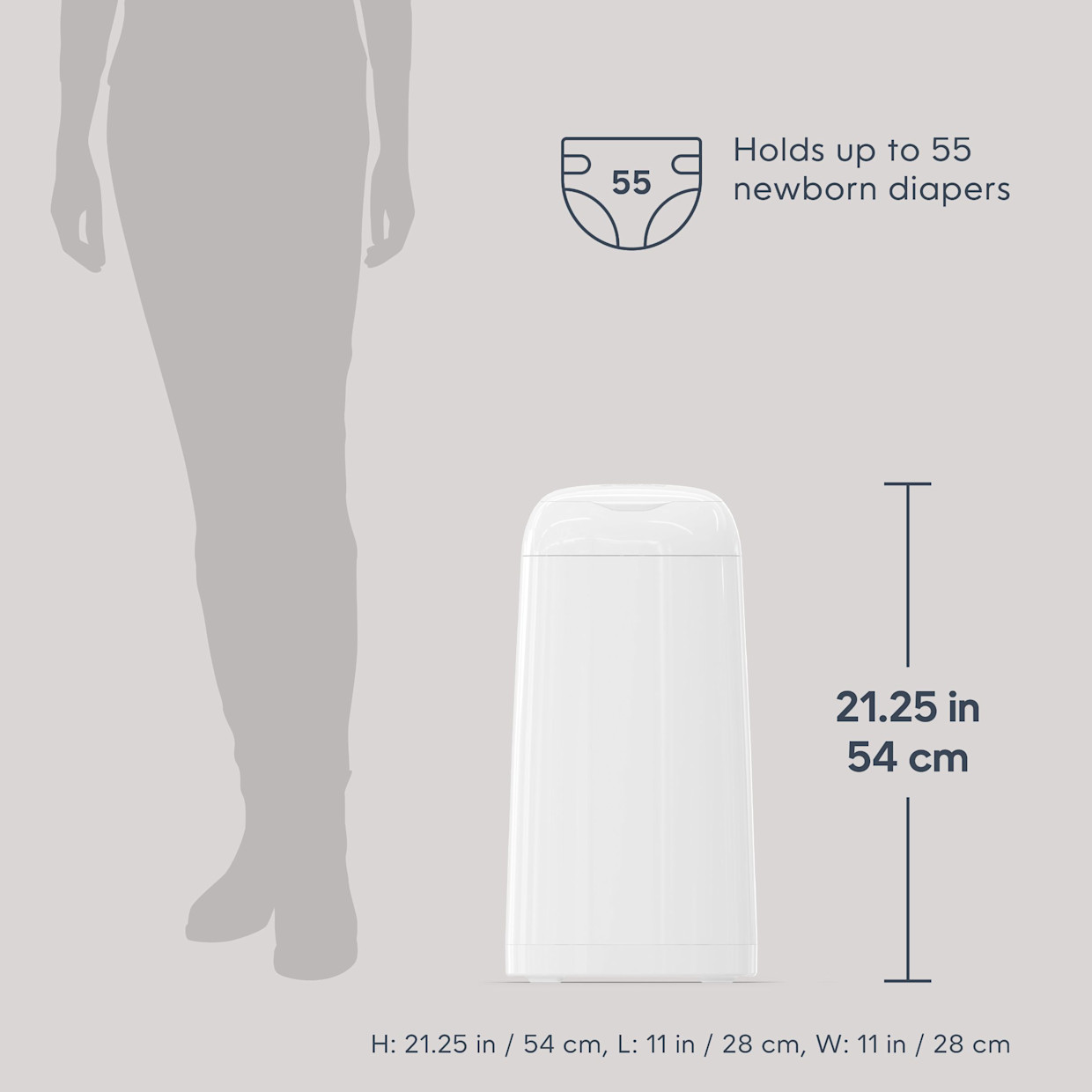 Diaper Genie Classic Diaper Pail Gift Set - White.