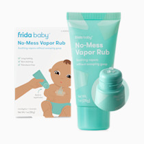 Frida Baby No-Mess Vapor Rub, Baby Vapor Rub for Chest, Neck, Back + Foot, Non-Medicated, Petroleum-Free, Hands-Free Applicator Tube, Non-Staining, Soothing Eucalyptus & Lavender for Sleep