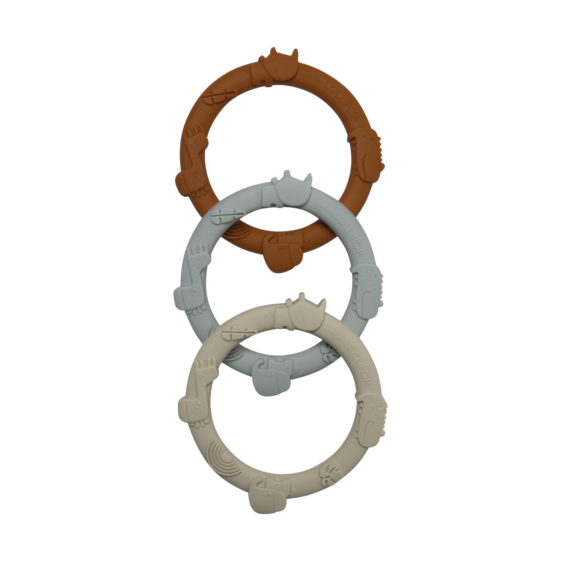 Loulou Lollipop Wild Teething Ring Set.