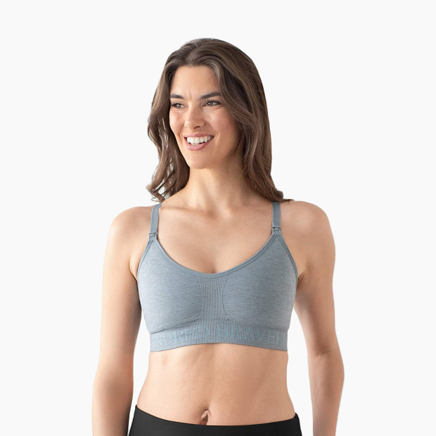 Kindred Bravely Organic Cotton Skin to Skin Wrap Top - Grey Heather, Medium