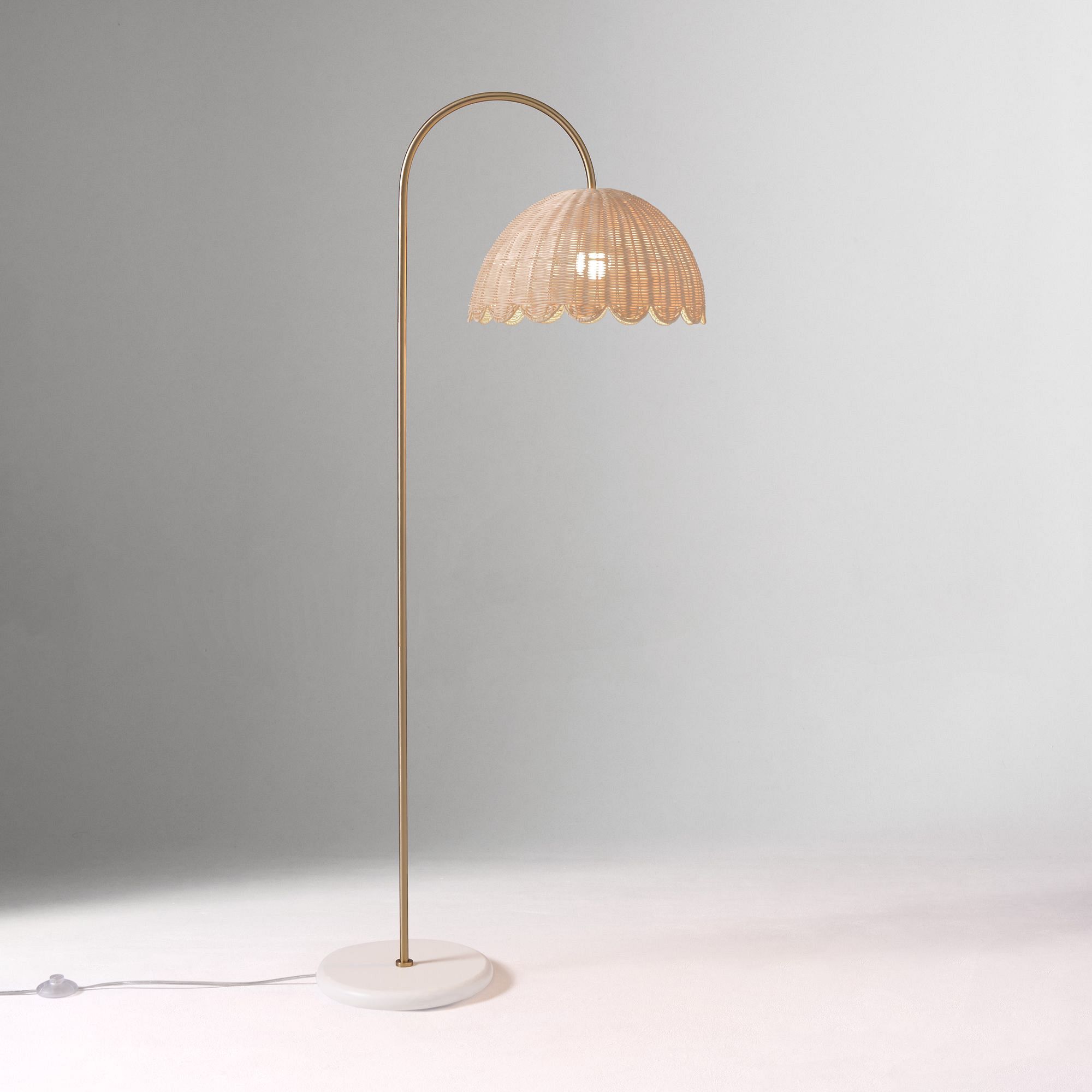 Rattan Bubble Floor Lamp.