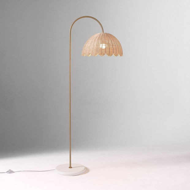 Rattan Bubble Floor Lamp.