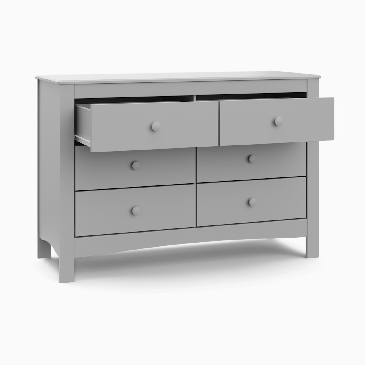 Graco Noah 6 Drawer Double Dresser - Pebble Gray.