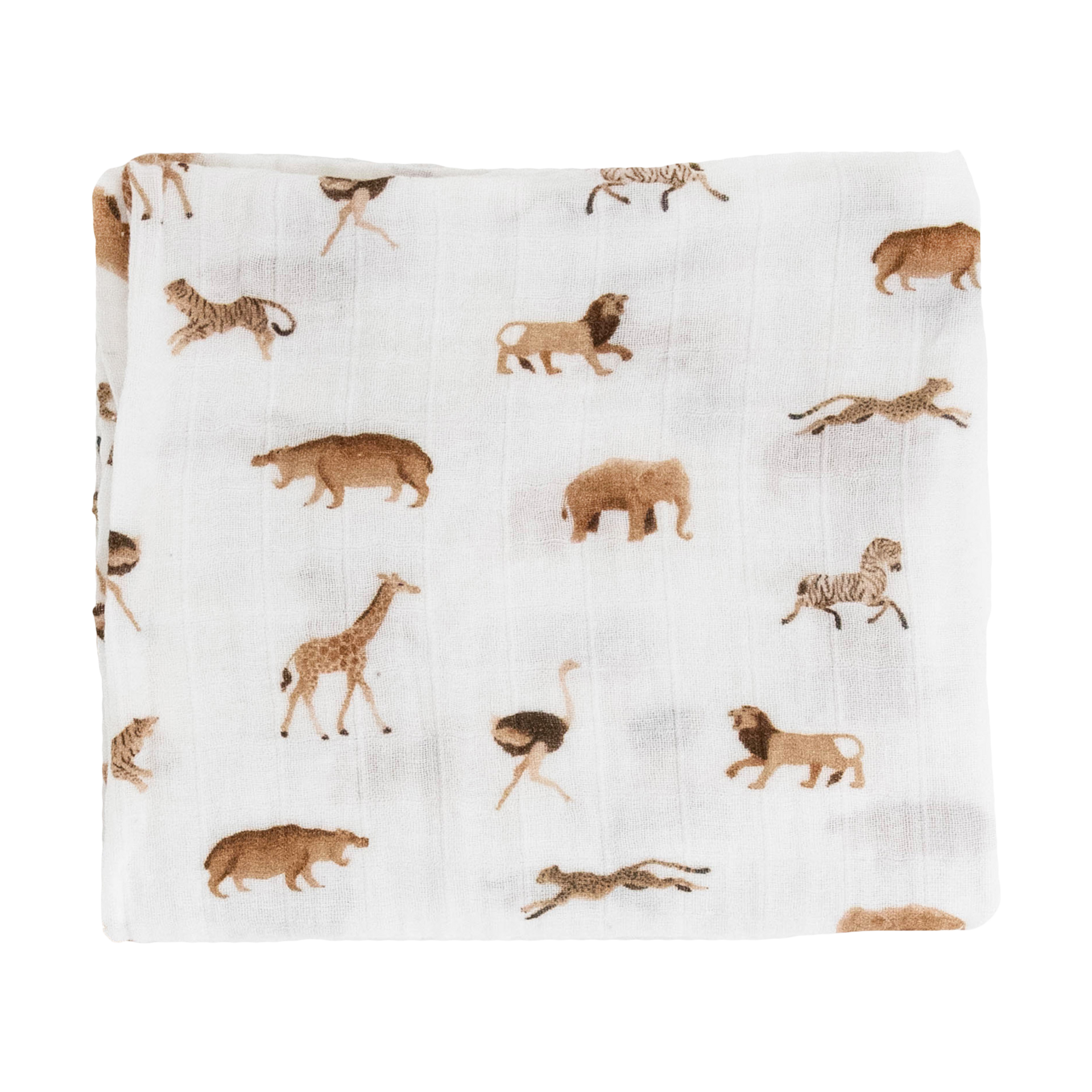 Little Unicorn Organic Cotton Muslin Swaddle Blanket Animal Crackers