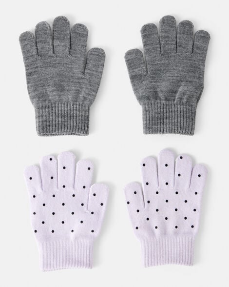 Cat Polka Dot Winter Gloves, 2-Pack .