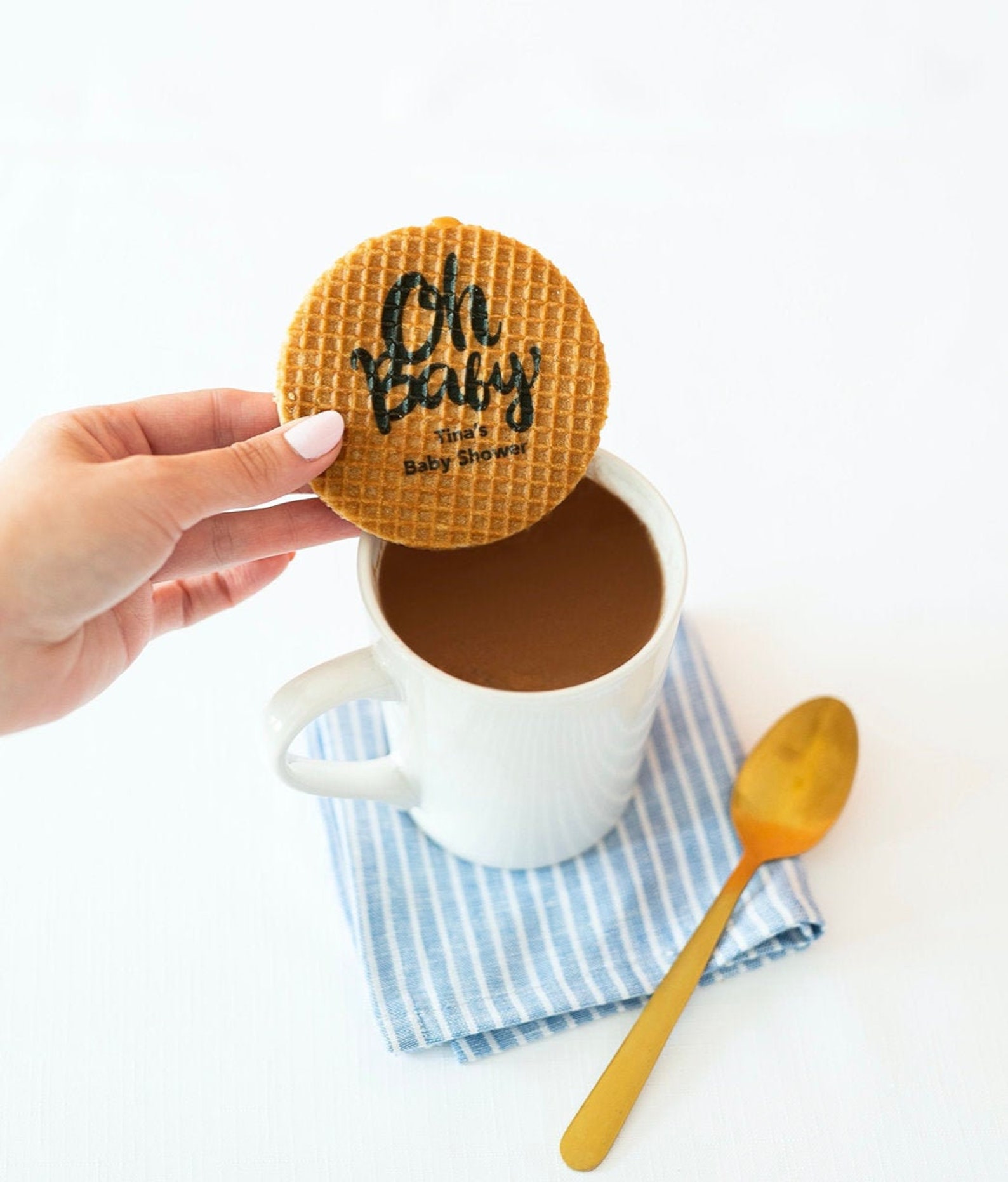 Baby Shower Personalized Stroopwafels.