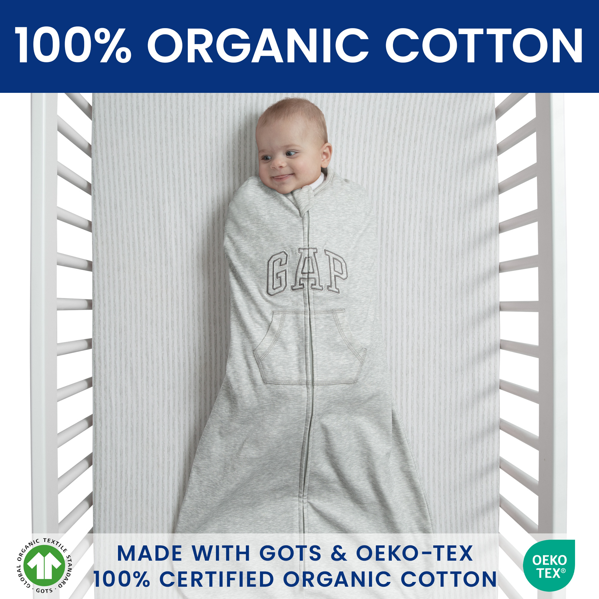 Delta Children babyGap TrueSleep Sleep Sack with Zipper and BuiltIn