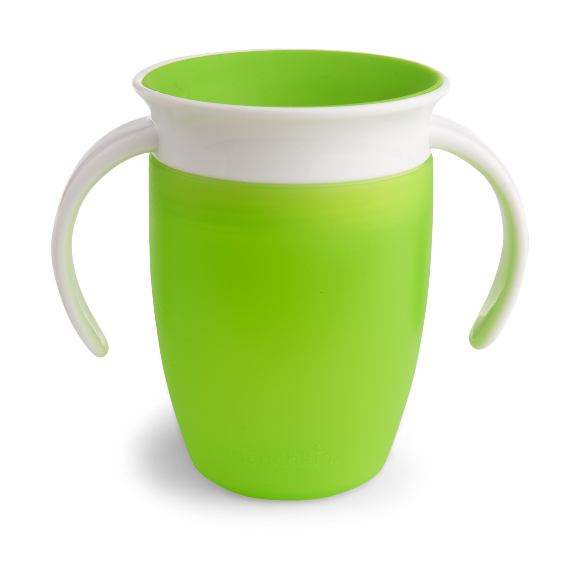 Munchkin Miracle® 360° Vaso Entrenador Antiderrames sin Boquilla, 7 oz, Verde, Unisex