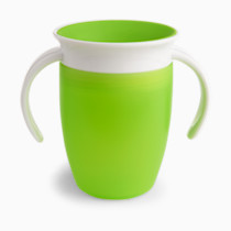 Munchkin Miracle® 360° Vaso Entrenador Antiderrames sin Boquilla, 7 oz, Verde, Unisex