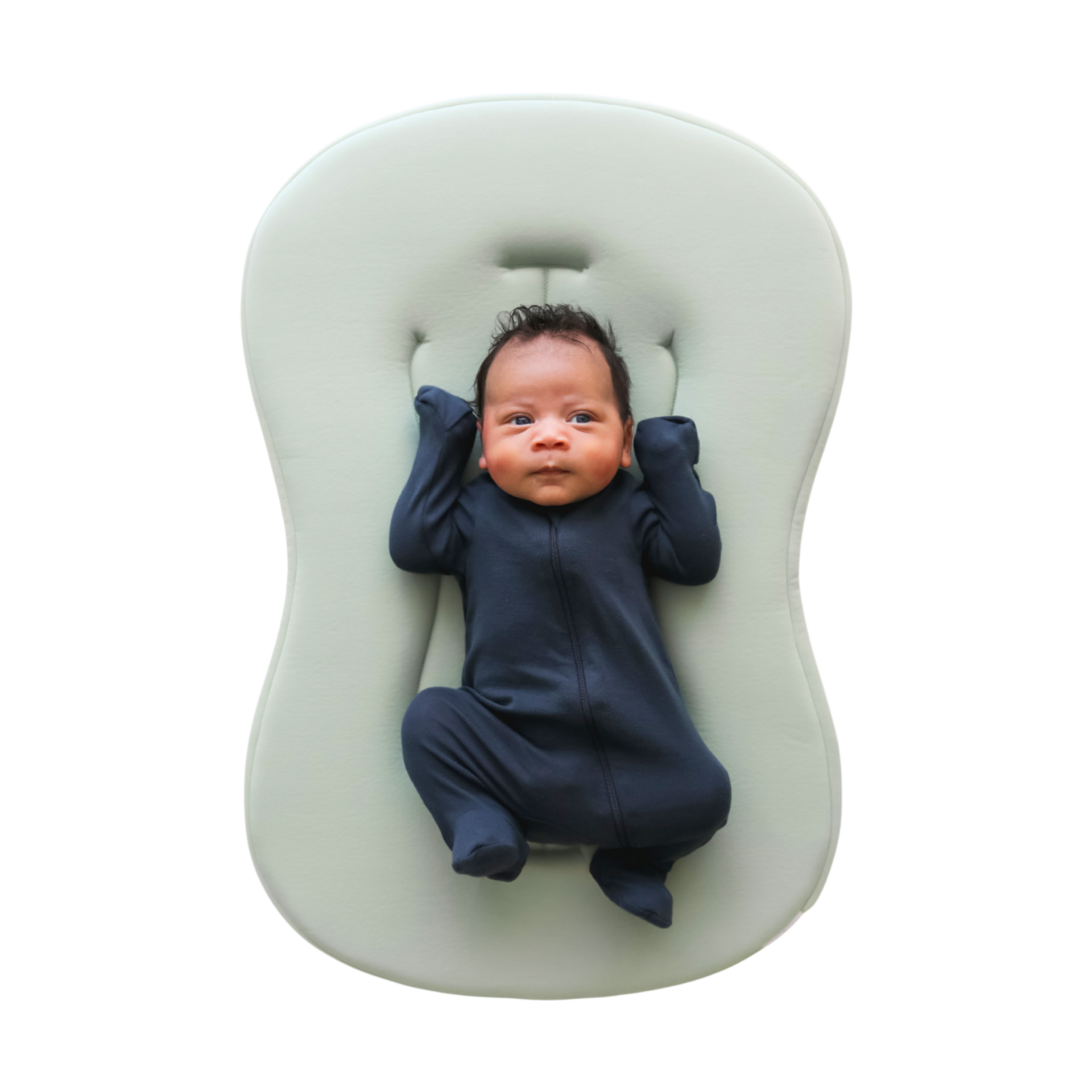 Snuggle Me Organic Infant Lounger Curve - Sage.