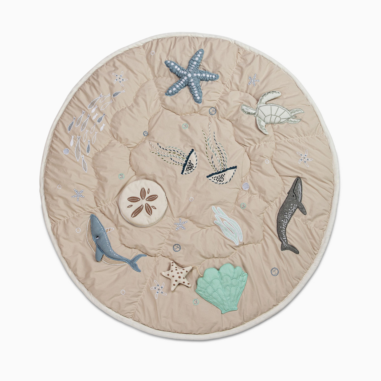 Crane Baby Cotton Quilted Activity Mat - Cove.