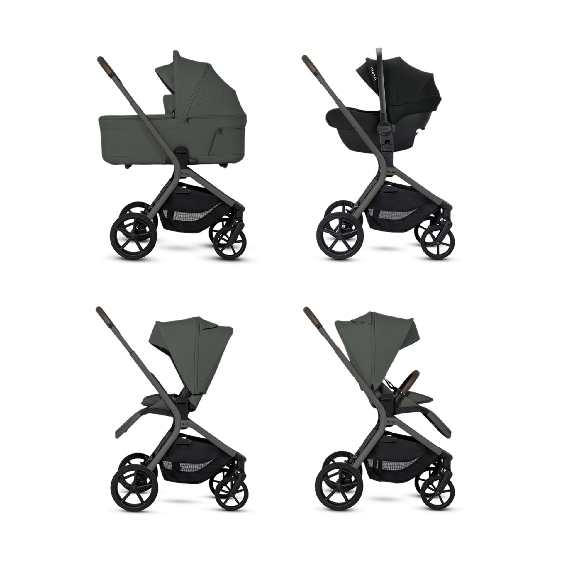 Silver Cross Breez Mid-Size Compact Stroller - Pewter.