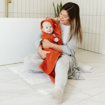 Goumi Kids x Babylist Cotton Terry Bear Hooded Bath Towel in Oat Size O/S