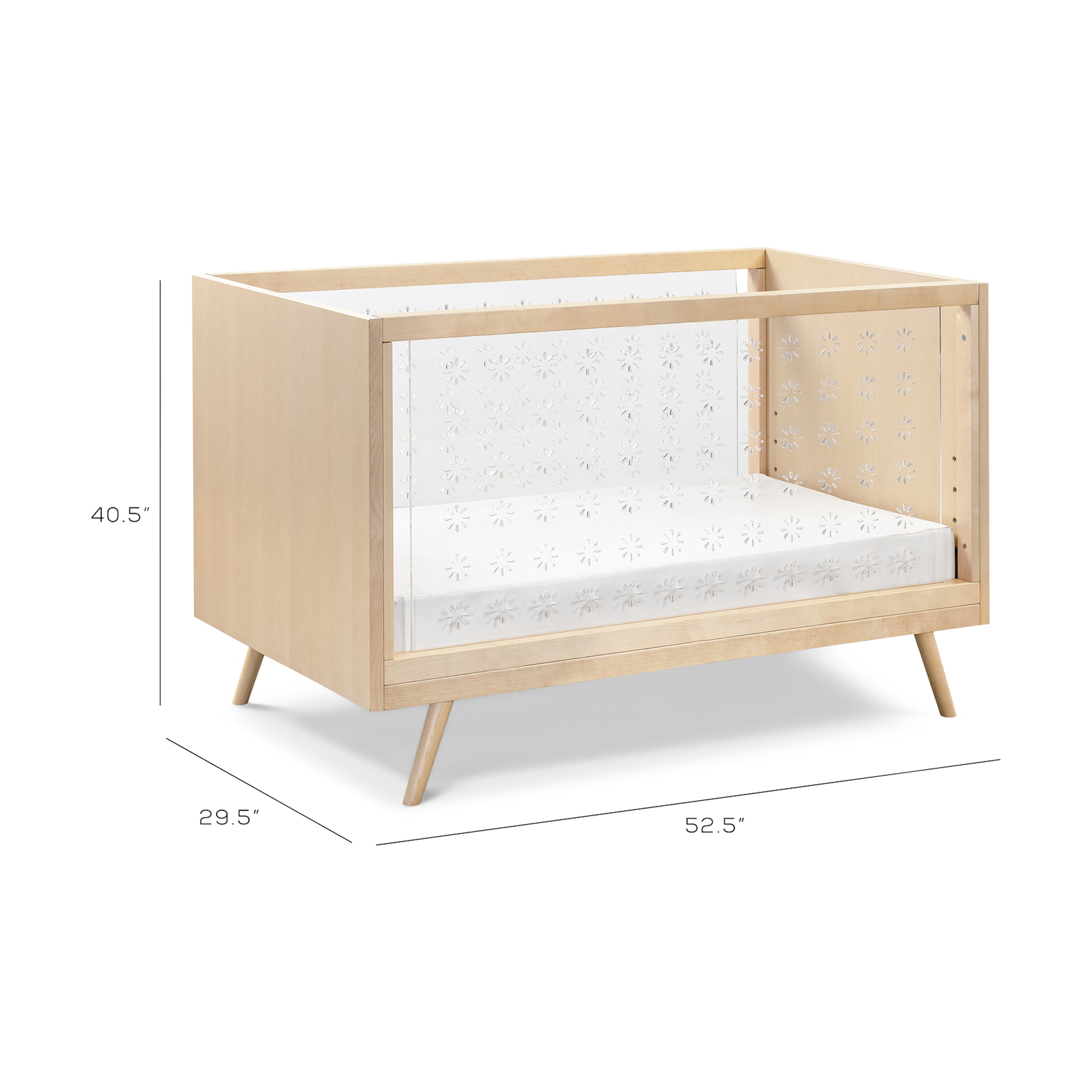 Ubabub Nifty Clear 3-in-1 Crib - Natural Birch.