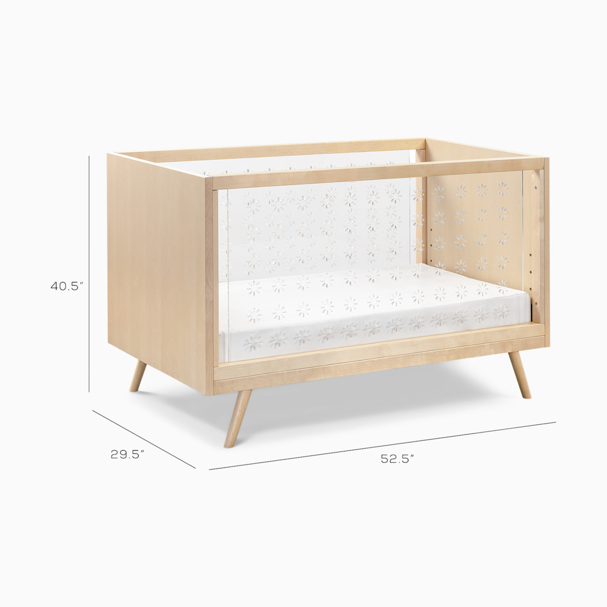 Ubabub Nifty Clear 3-in-1 Crib - Natural Birch.