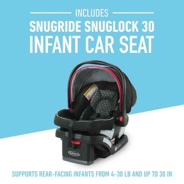 Graco Modes 3 Lite DLX Travel System with SnugRide 35 Lite LX Infant Car Seat - Remi (2020 Discontinued).