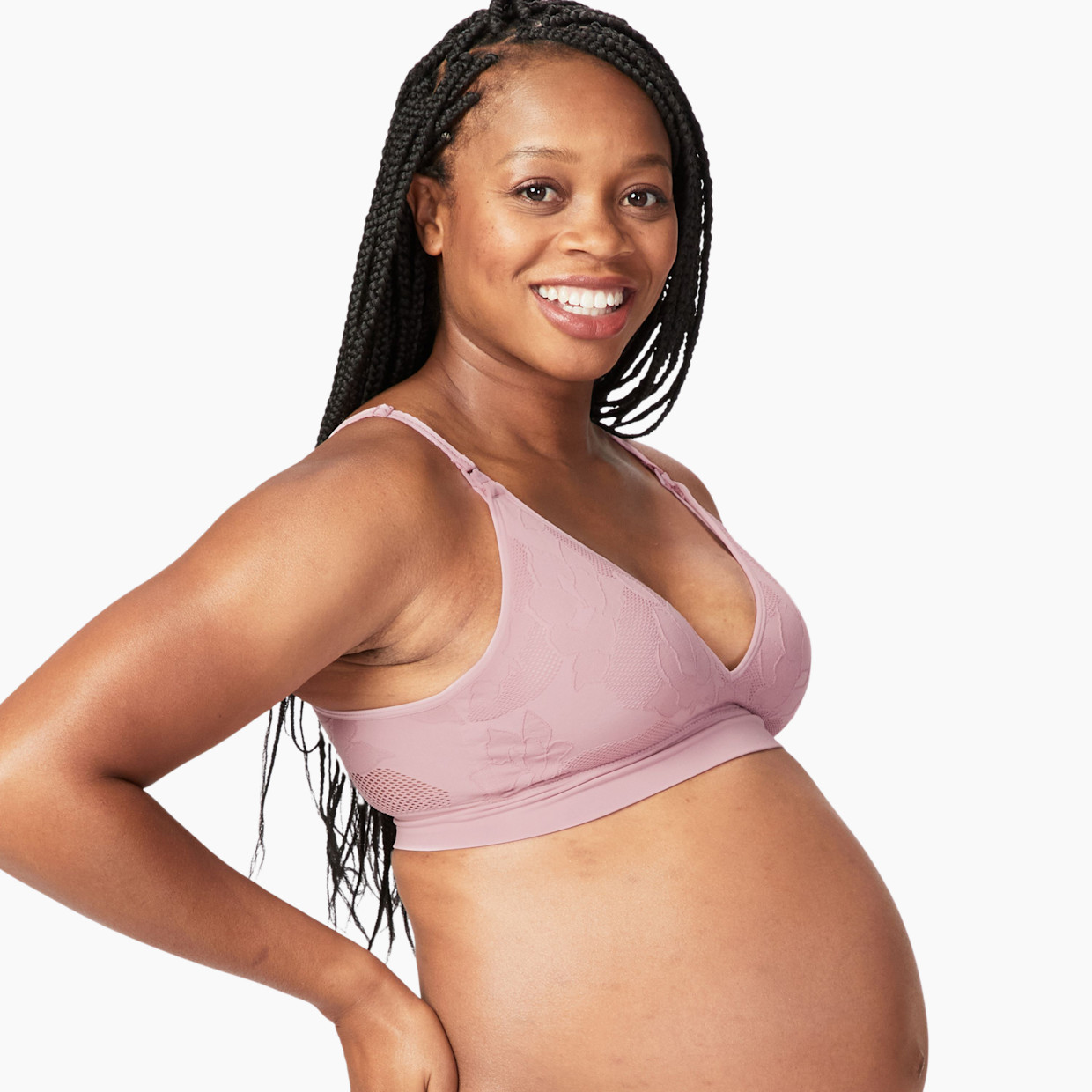 Cake Maternity Freckles Petite Recycled Wirefree Nursing Bra - Mauve, M.