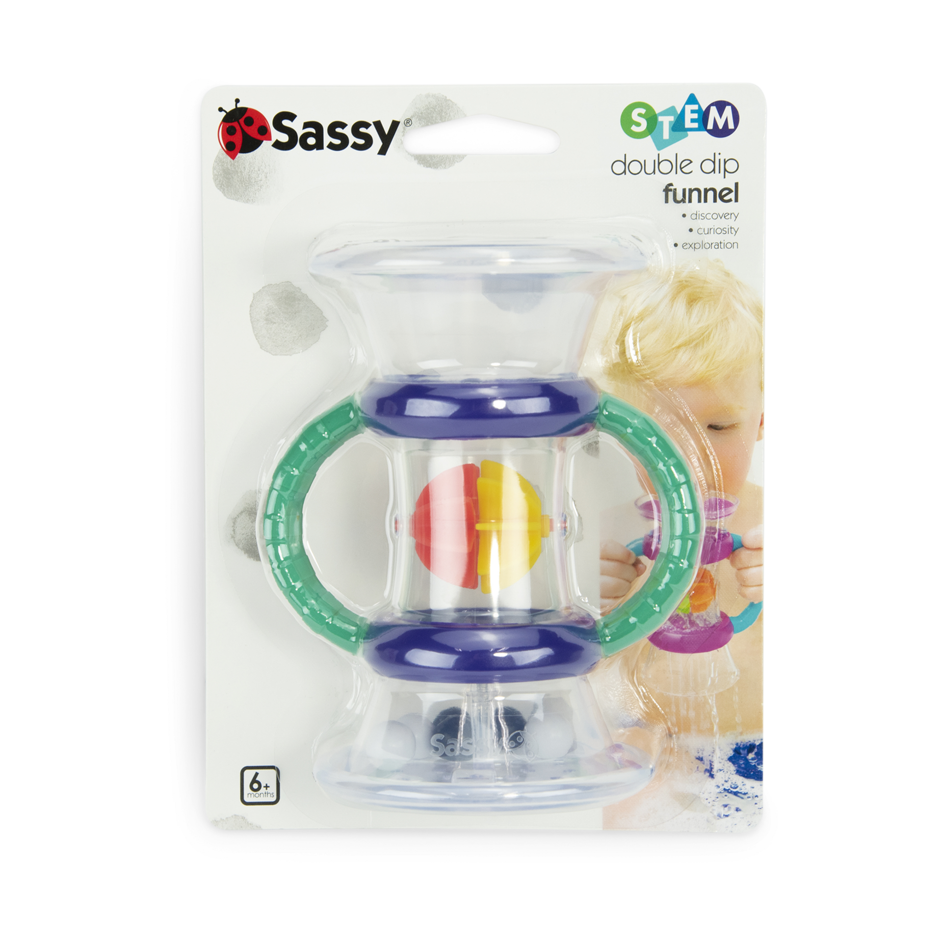 Sassy Double Dip Funnel Bath Toy.