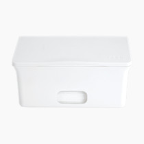 Ubbi Baby Wipes Dispenser, Baby Wipes Case, Baby Wipes Holder with Weighted Plate, Keeps Wipes Fresh, Non-Slip Rubber Feet, White