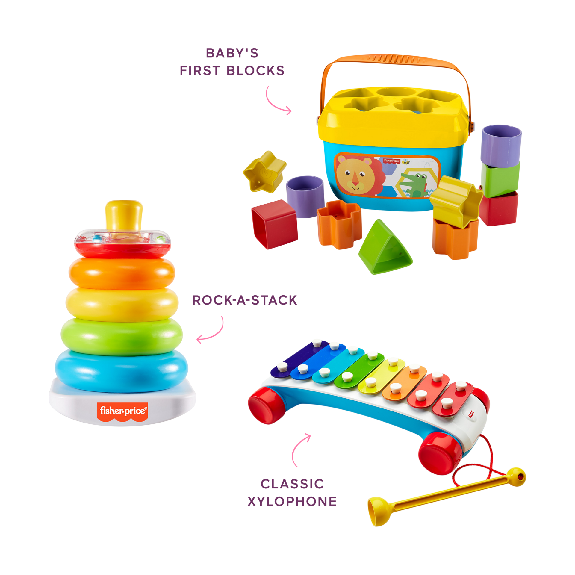 Fisher-Price Classic Infant Trio Toy Set - Infant Set | Babylist Shop