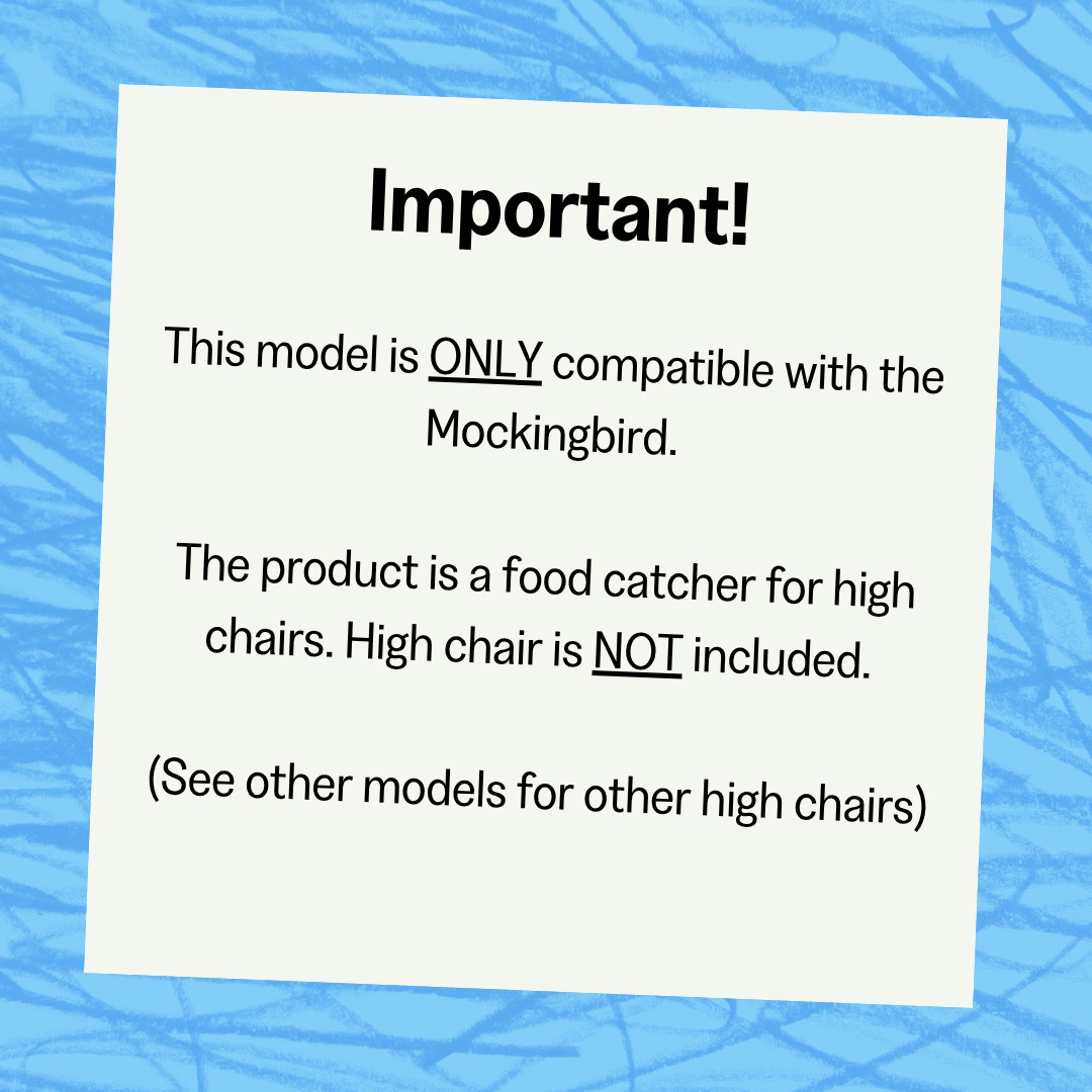Catchy The Food Catcher for High Chairs - White, For Mockingbird.