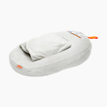 Boon Puff+ Inflatable Baby Bather - Infant Bathtub Includes Microfleece Cover, Swaddle Wings, and Storage Bag – Inflatable Baby Bathtub for Newborns and Infants