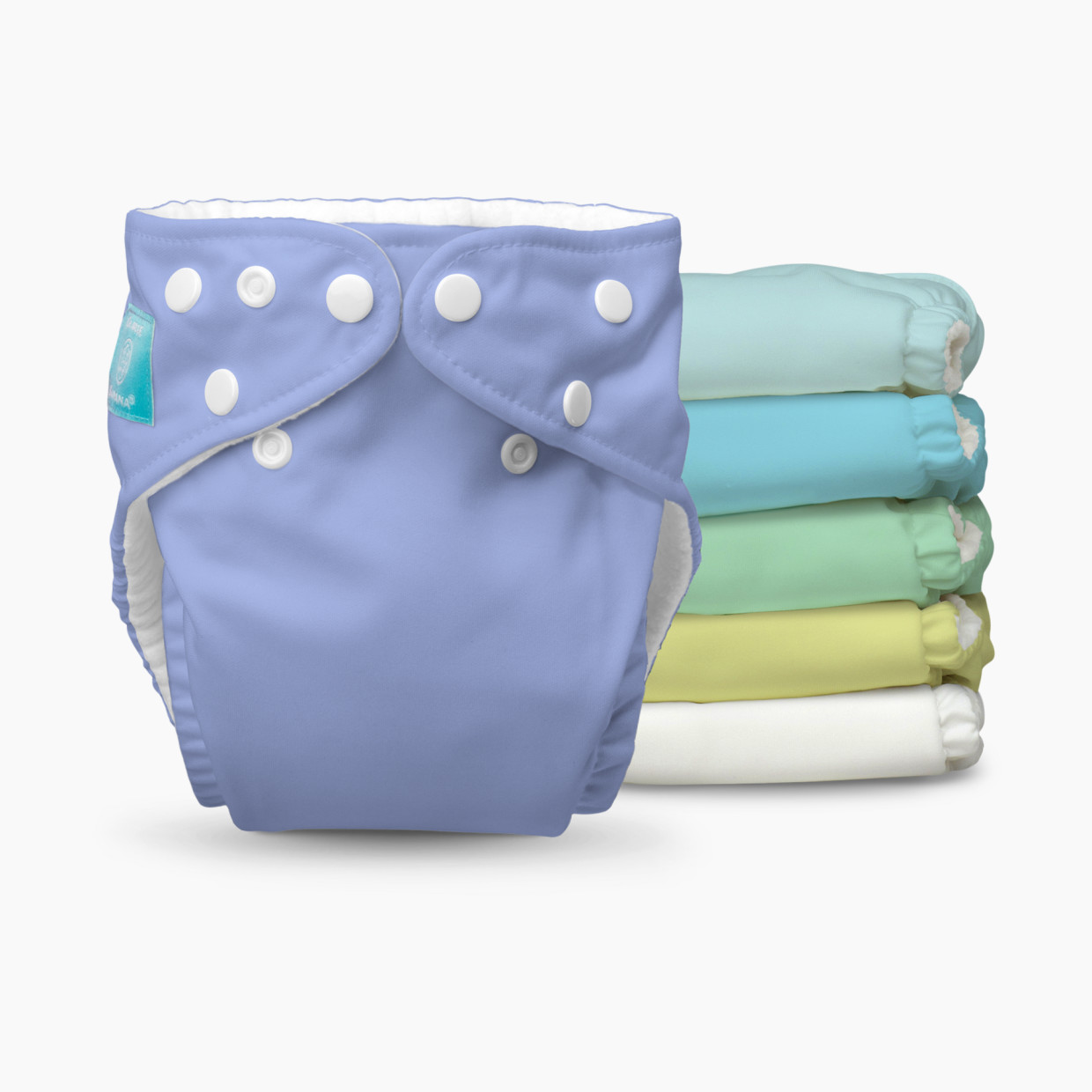 Charlie Banana One-size Reusable Cloth Diapers with 12 Reusable Inserts (6 Pack) - Unisex Pastel.