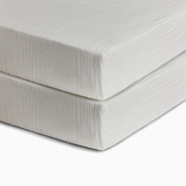 Soundly Organic Cotton Muslin Crib Sheet (2 Pack) - Snow White.