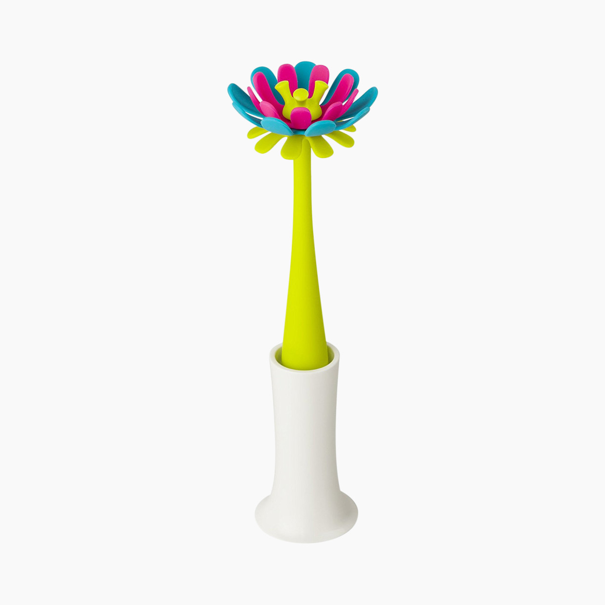 Boon Forb Silicone Bottle Brush - Blue/Pink.
