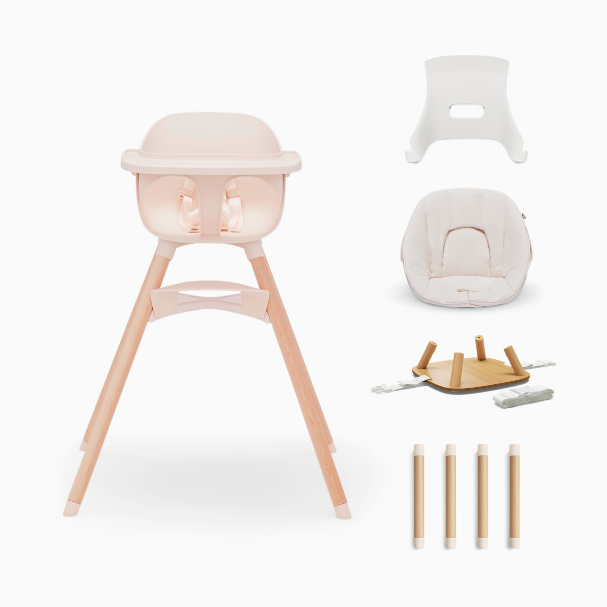 Lalo 3-in-1 High Chair Kit - Grapefruit.