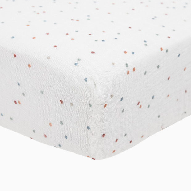 Little Unicorn Cotton Muslin Crib Sheet - Dots.