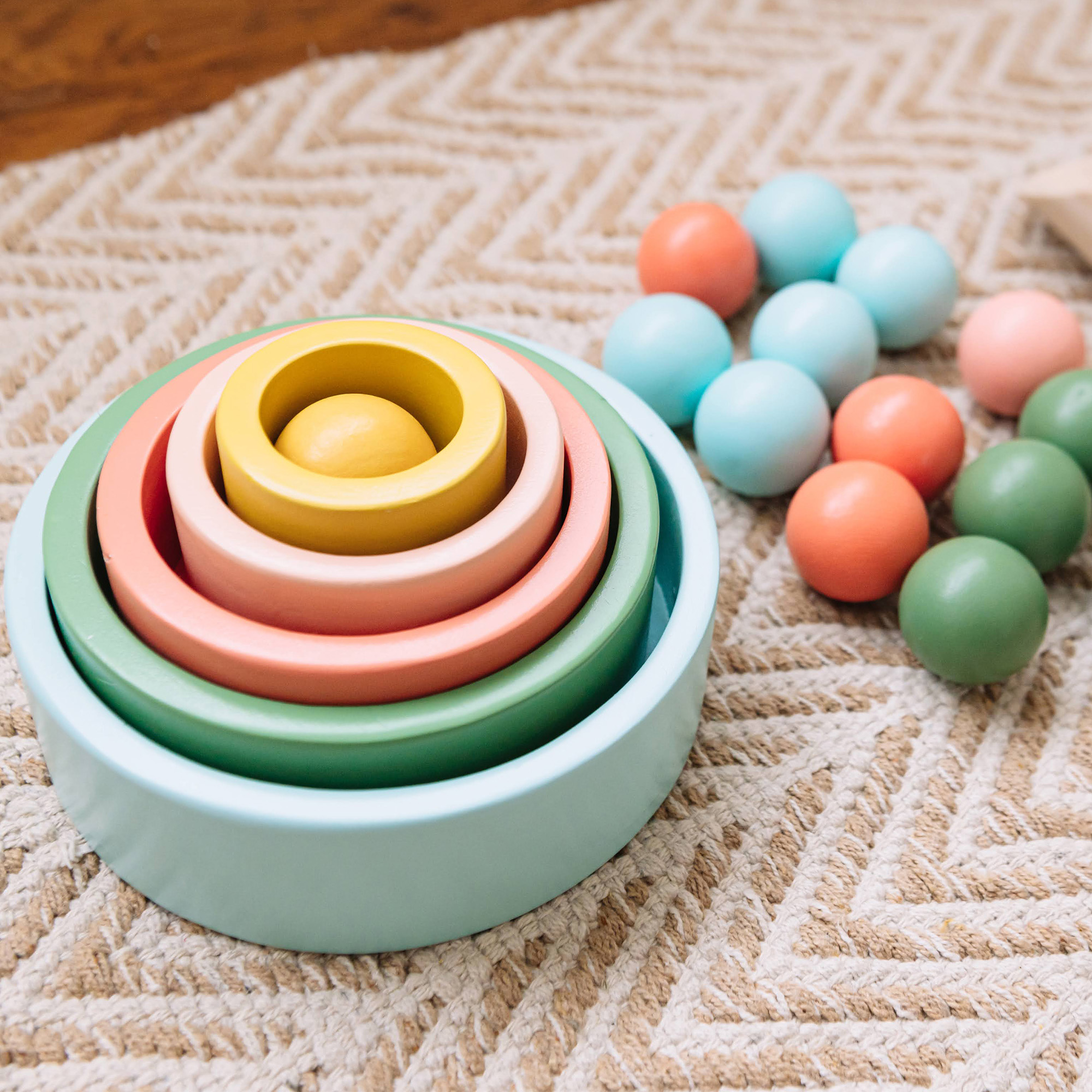 Wonder & Wise Mixing, Matching, Nesting, Stacking Wooden Toys.