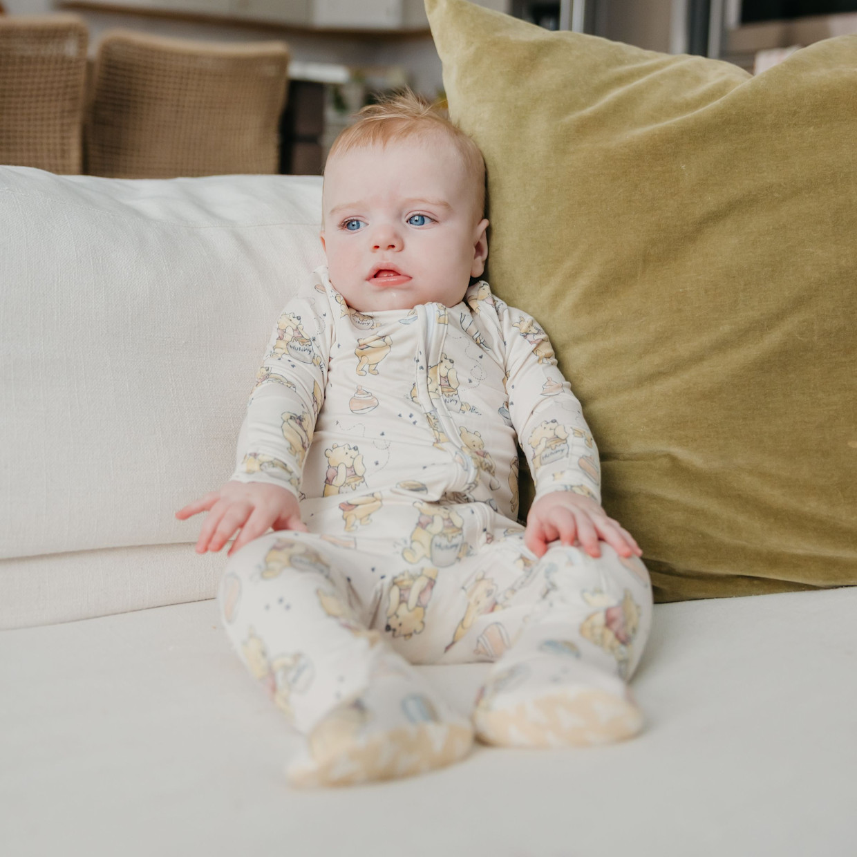 Copper Pearl Zip-up Footie - Hunny, Newborn.