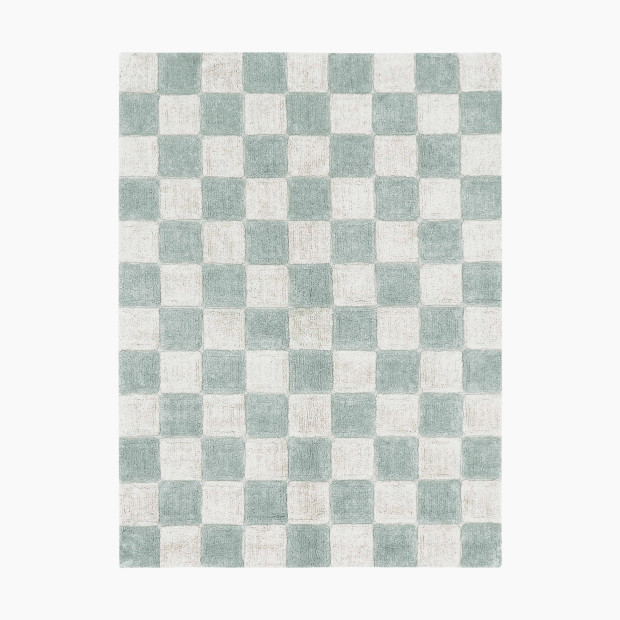 Lorena Canals Kitchen Tiles Washable Rug - Blue Sage, 4' X 5' 3".