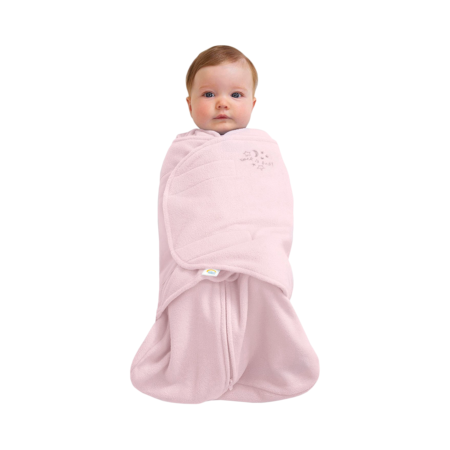 Halo SleepSack Swaddle Micro Fleece - Pink, Newborn.