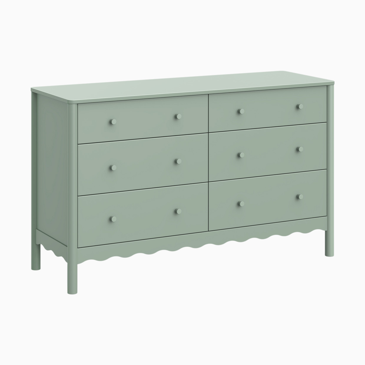 babyletto Swell 6-Drawer Assembled Dresser - Light Sage.