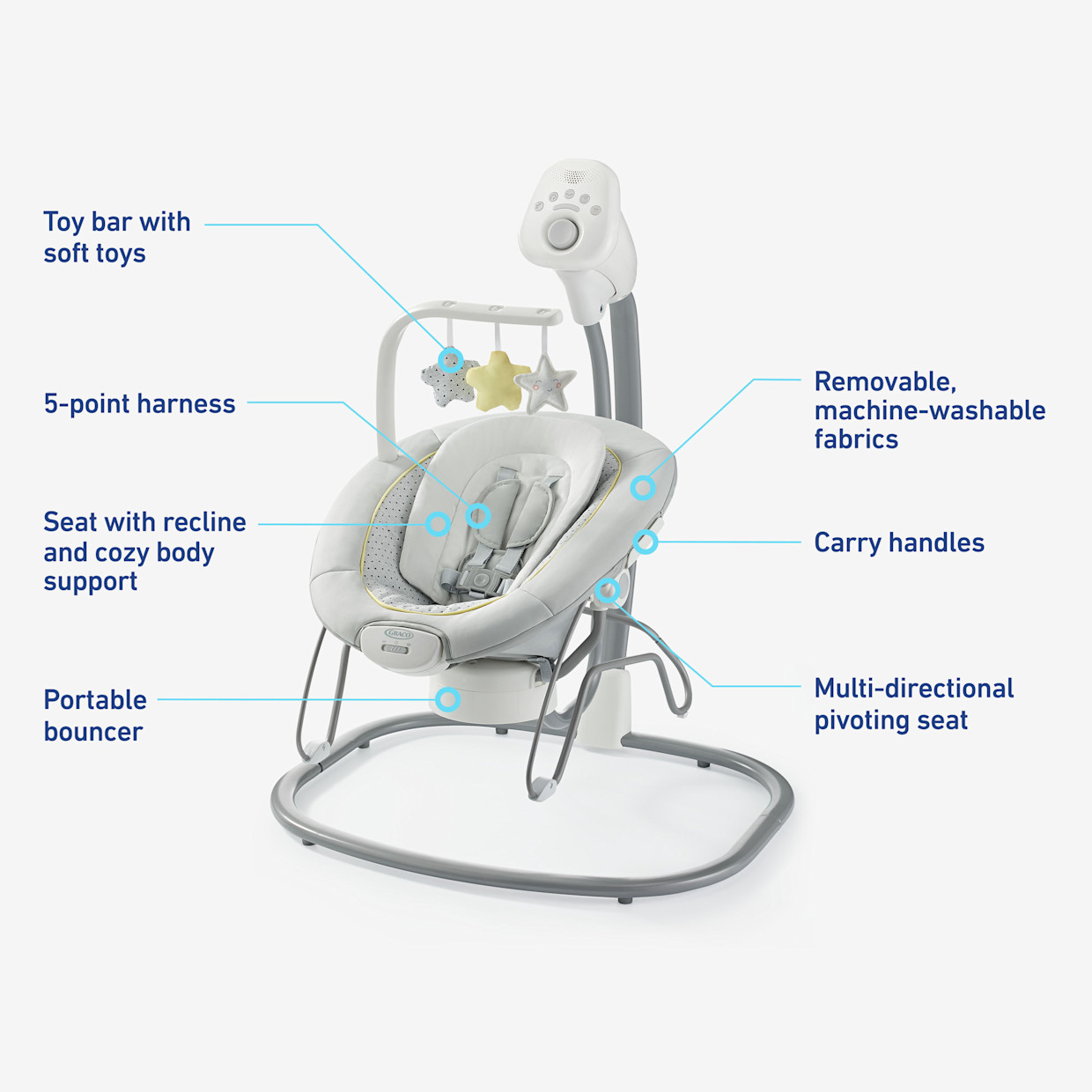 Graco Sway2Me Swing with Portable Bouncer - Watson.