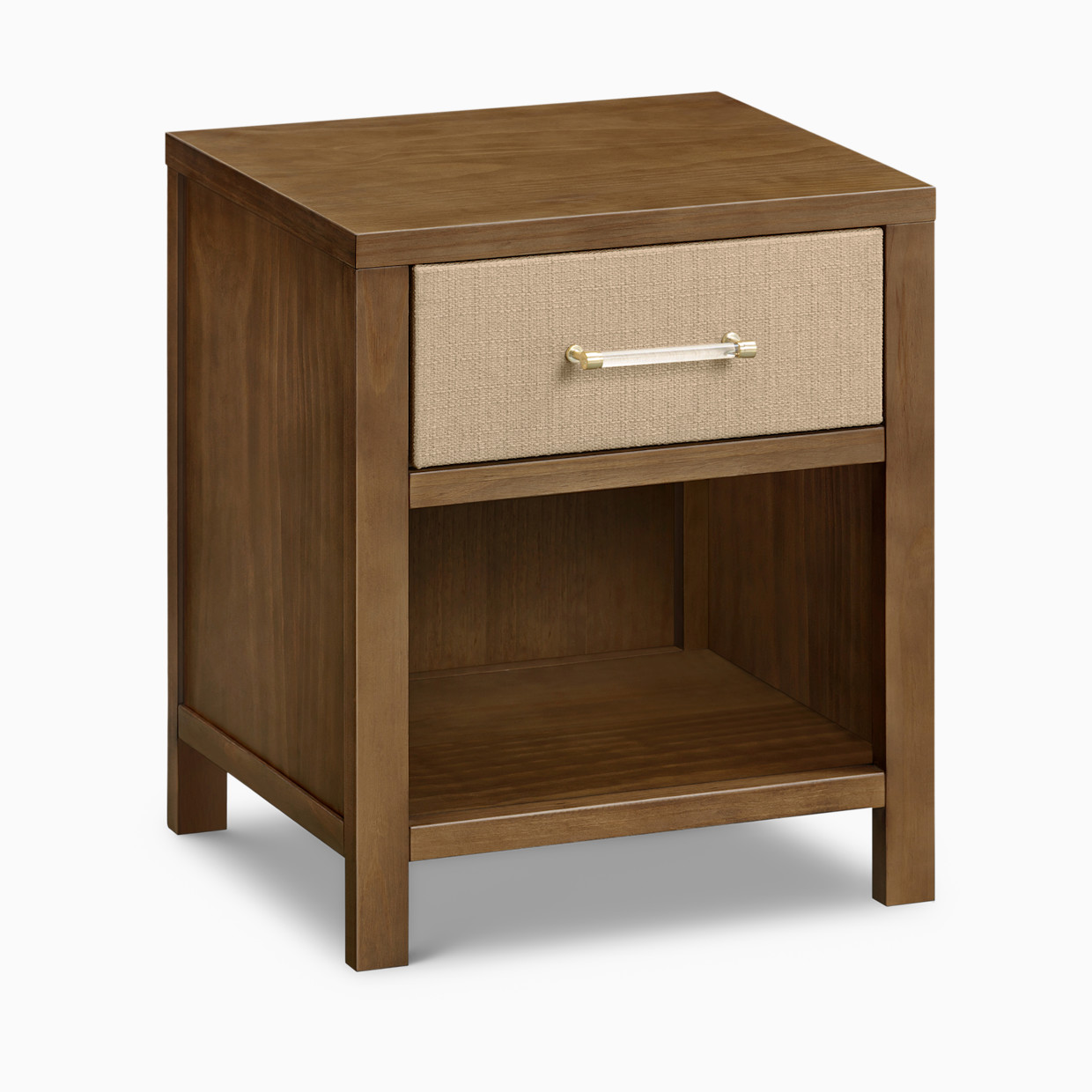 Namesake Eloise Assembled Nightstand - Natural Walnut & Performance Sand Eco-Weave.