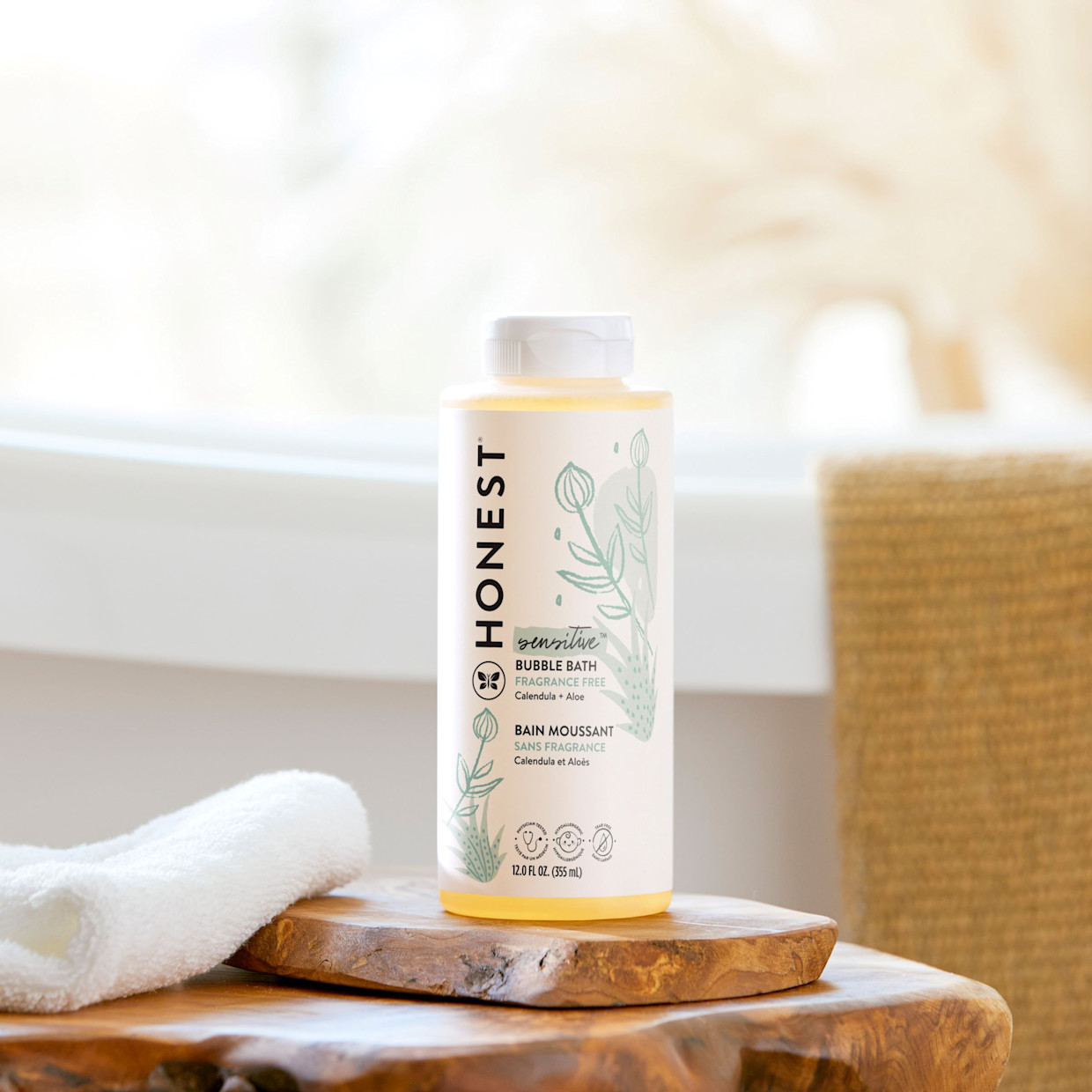 The Honest Company Bubble Bath - Sensitive (Fragrance Free), 12 Fl Oz.