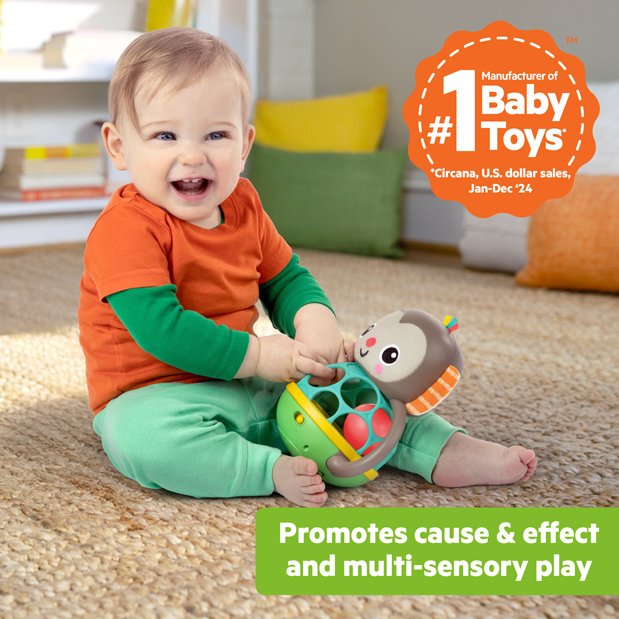 Baby Einstein Giggle & Rattle Gift Set - Monkey And Elephant.