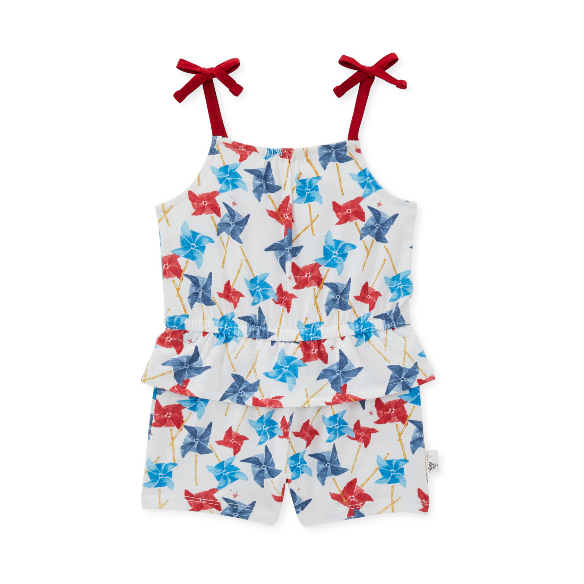Burt's Bees Baby Organic Cotton Romper PinWheels Shortall Pin