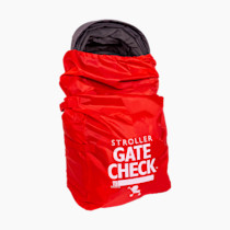 J.L. Childress Gate Check Bag for Single & Double Strollers - Travel Bag for Airplane, Fits Most Standard Baby Strollers, Airport Accessories for Gate Check, Flying Essentials - Red